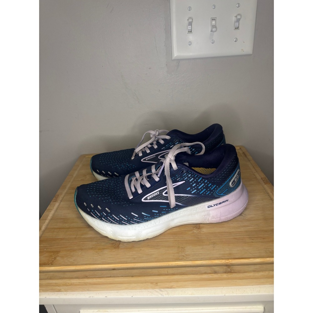 Brooks Glycerin 20 Womens Running Shoes Navy Blue Purple 1203691B499 Size 7.5